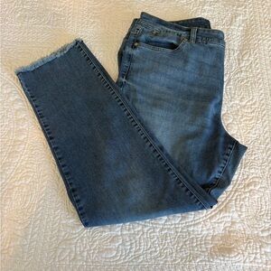 Talbots Simply Flattering 5 Pocket Denim Jeans Size 14 Blue Wash Straight Leg